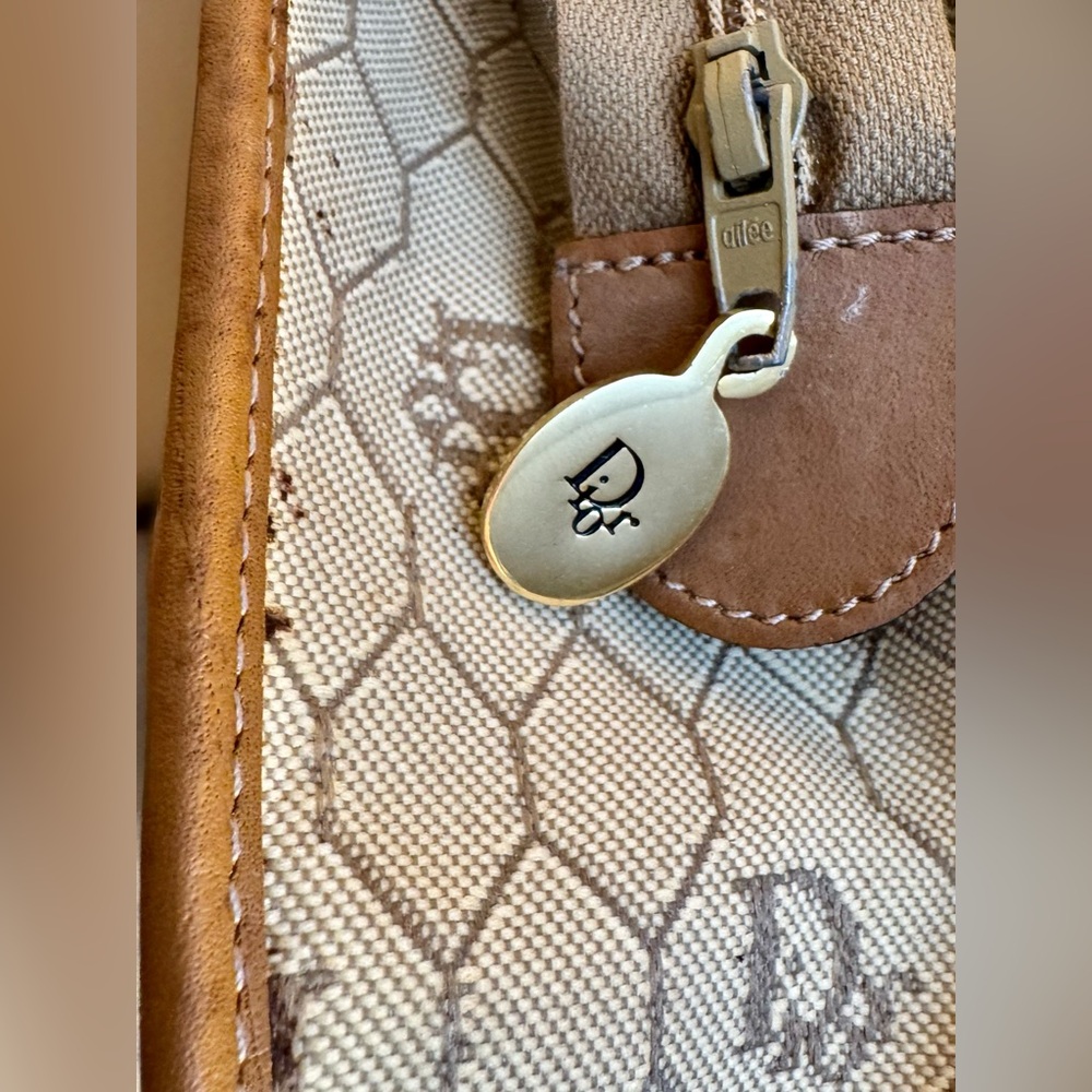 Vintage Christian Dior Honeycomb Canvas Document Bag – Circa Late 70s–Early 80s - Picture 8 of 10